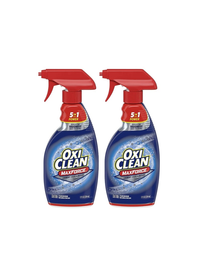 OxiClean MaxForce Laundry Stain Remover Spray, 12 fl oz (Pack of 2) - Image 2